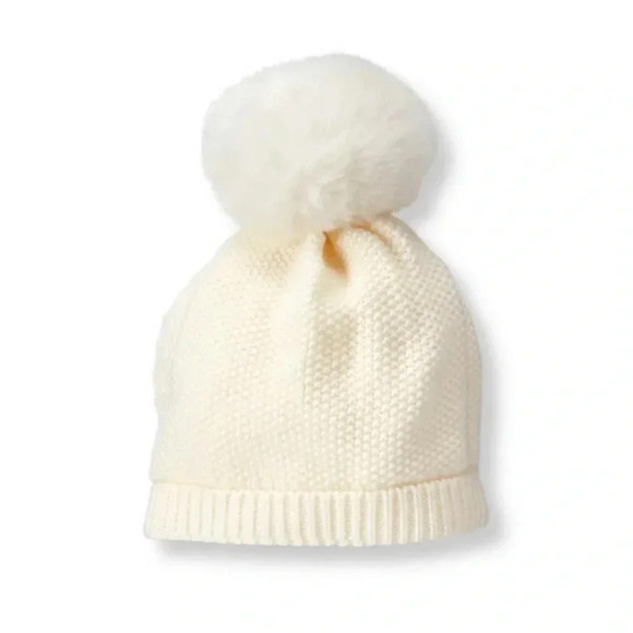 Janie‎ and jack white Pom Pom beanie hat - Picture 1 of 4